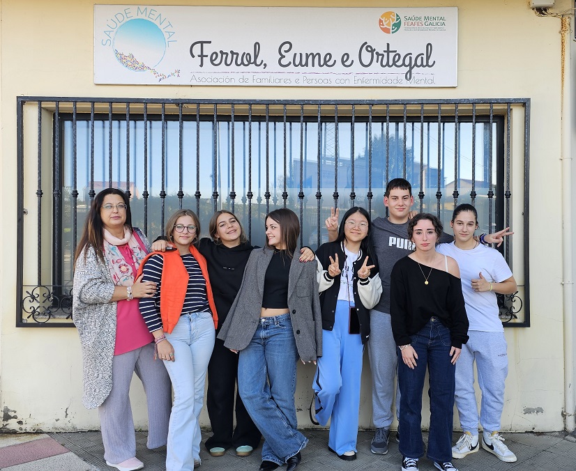 El alumnado de Pasaporte solidario ha visitado el centro «Saúde Mental Ferrol, Eume y Ortegal»