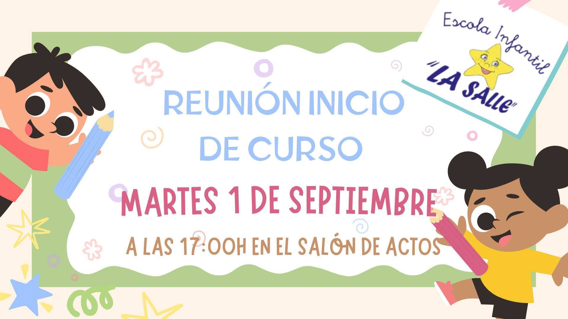 Reunión inicio curso Escola infantil